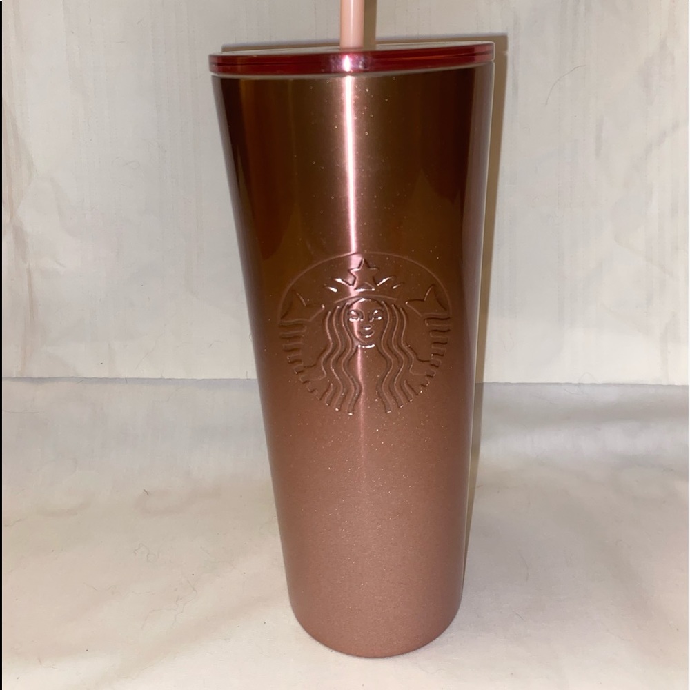 Rose gold ombré Starbucks tumbler